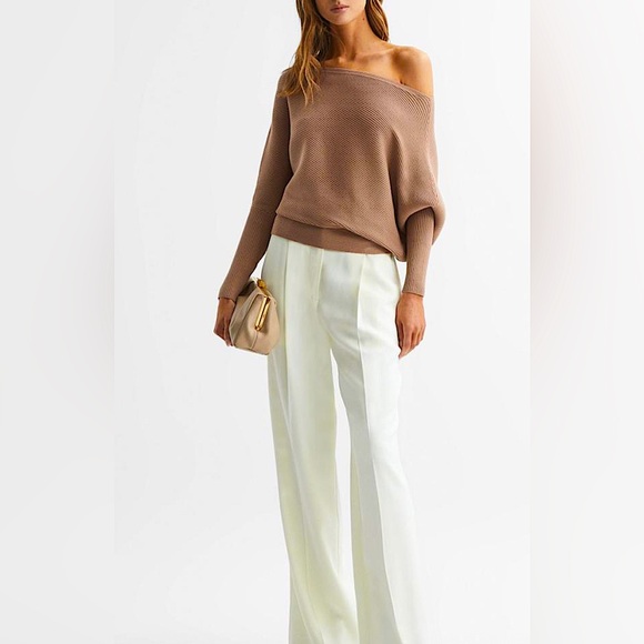 NWOT REISS "LORNA" ASYMMETRIC KNIT CAMEL L/S TOP, SIZE S - Picture 10 of 10